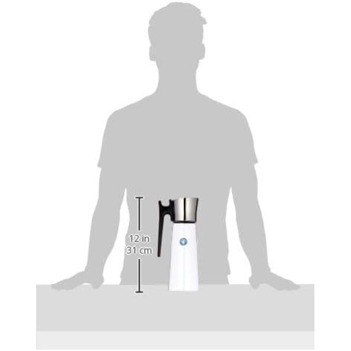 Скляна карафа WMF Basic з кришкою, 1,5 л - скляна посуда для води з нержавіючої сталі