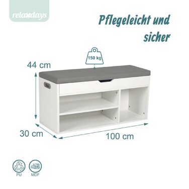 Сховище для взуття Relaxdays з місцем для зберігання