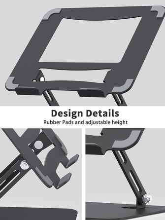 Підставка для ноутбука на стіл Soundance, регульована висота, чорний