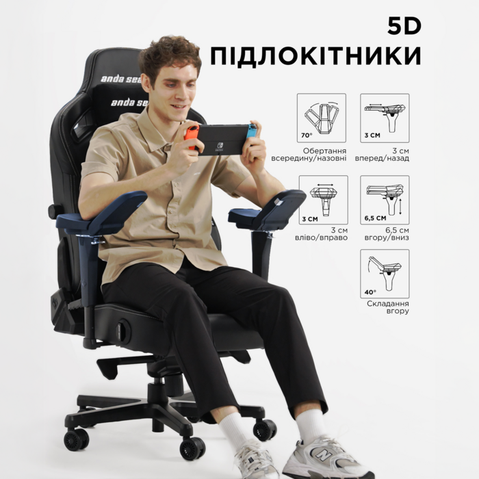 Крісло ігрове Anda Seat Kaiser 4 Pink Size XL