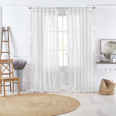 Прозора штора Elrene Home Fashions Bella Ruffle, 52 x 84', ніжно-рожева, 1 упаковка