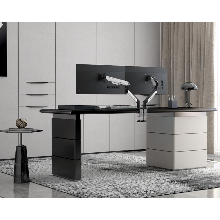 Настільне кріплення для двох моніторів Anda Seat Stealth PRO II Duo 17’’-42’’ Black & White