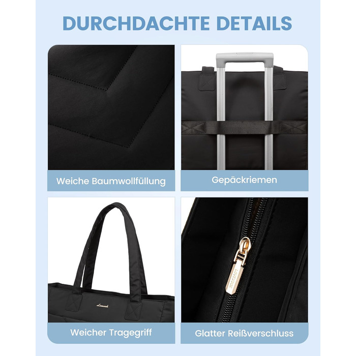 Сумка для ноутбука LOVEVOOK 15.6 дюймів, жіноча: шопер, велика робоча сумка, сумка-шоппер, для навчання, офісу, школи, чорна