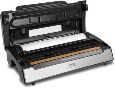 Професійний вакууматор CASO FastVac 500 для бізнесу, вакуумний пакувальник з подвійним швом та потужним насосом 20 л/хв, комплект з 2 рулонами фольги