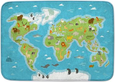 Ігровий килимок ACHOKA 130x180 - дуже м'який - Карта світу