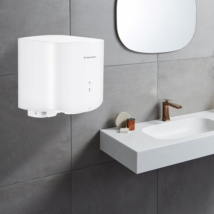 Електричний автоматичний сушар для рук настінний, 1200W (білий)