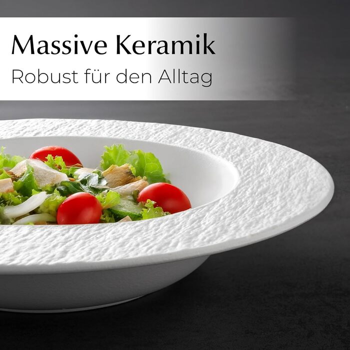 MIAMIO Набір посуду Oasis (20 предметів) - сучасний керамічний сервіз для 4 осіб (тарілки, супові тарілки)