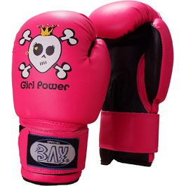 Дитячі боксерські рукавички BAY для дівчаток Power pink 4 6 8 10 унцій Sweet Skull міні-боксерські рукавички для дітей молодшого підліткового віку чорний і Унція Дитячі боксерські рукавички маленький череп Корона 6 унцій