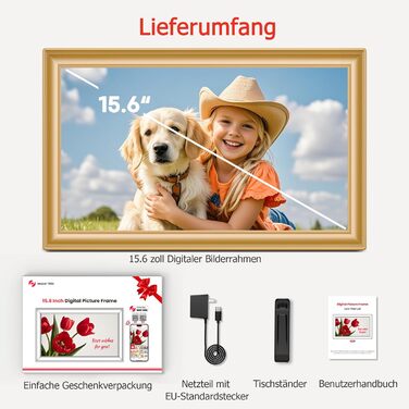 Цифровий фоторамка Frameo 10.1 дюйми, IPS, HD 1280x800, 32GB, Wi-Fi, автоповорот, Frameo App