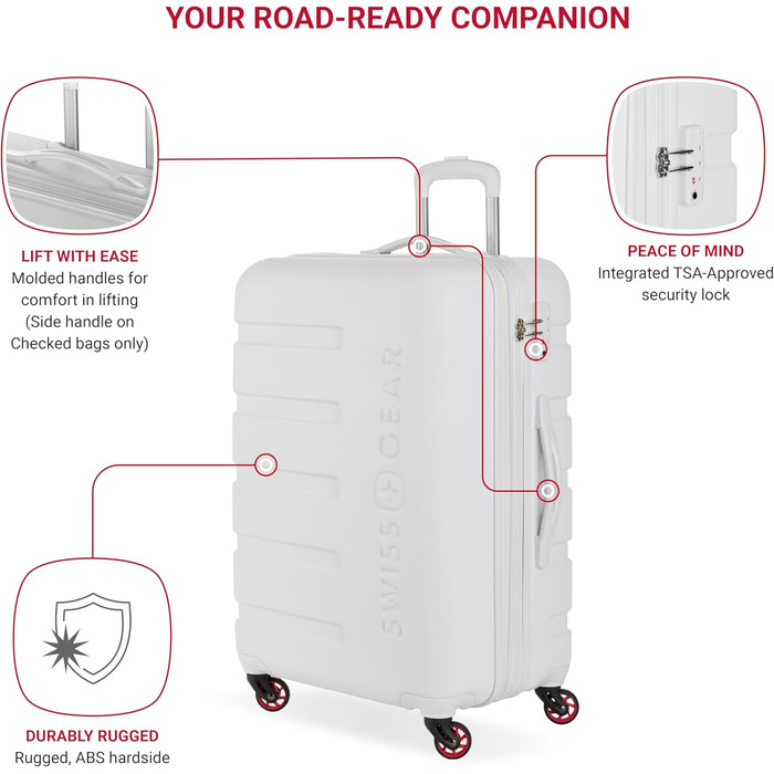 Чемодан SwissGear 7366 Hardside з розширюваним об'ємом та спін-колесами, зелений (3-Piece Set - 19/23/27, білий/Opulenter Garten)