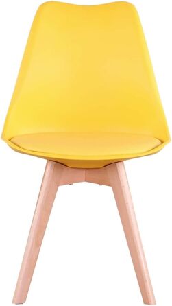 Обідня група GrandCA HOME з 6 стільців: комплект для вітальні, кухні, офісу (6 бежевих стільців + 1 білий стіл)