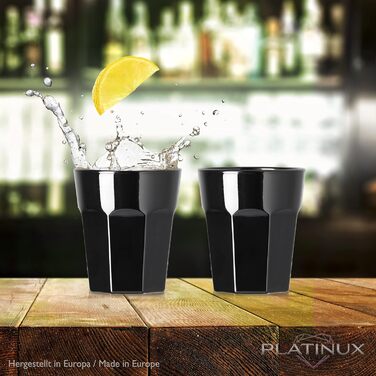 Чорні келихи для шампанського PLATINUX, набір 6 шт, 210 мл (келихи для шампанського, келихи для шампанського, шотові келихи)