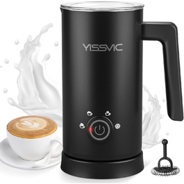 Електричний спінювач молока YISSVIC 4-в-1: автоматичний, 500W, антипригарне покриття, для капучіно, лате, макіато