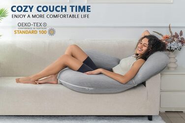 Подушка для читання INSEN з охолоджуючими смугами, сіра, базова модель