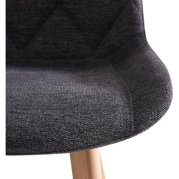 Стілець для їдальні B&D Home Tania (2 шт.) - оббивка Merlot, дизайн в стилі Skandi, для кухні, офісу, вітальні