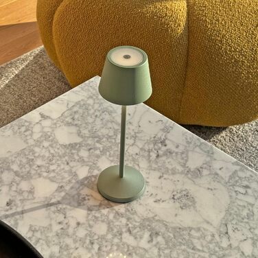 Lumisky EMILY: Бездрожний настільний світильник LED, тепле біле світло, регулювання яскравості, 25 см (Оливковий)