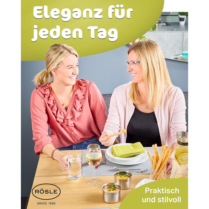 Набір столових приборів RöSLE ELEGANCE на 12 осіб (60 предметів) – високоглянцевий нержавіючий сталь 18/10, преміум якість, придатний для миття в посудомийній машині, в подарунковій коробці