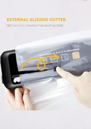 Вакууматор MegaWise — потужний компактний вакуумний пакувальник для продуктів з автоматичним режимом One-Touch, сріблястий