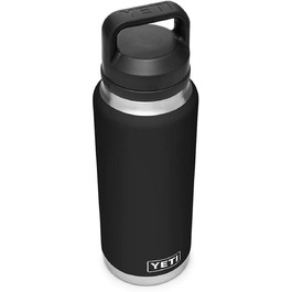 Термос YETI Rambler з кришкою Chug, чорний, 1 літр (36 oz)