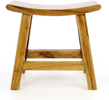 Пуф Divero Saipan з масиву Суар, ручної роботи, колір коричневий