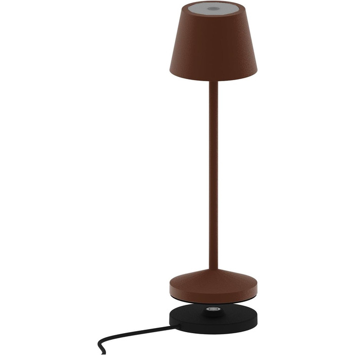 Lumisky EMILY - Бездрожний настільний світильник LED, тепле світло, регулювання яскравості, 25 см, коричневий