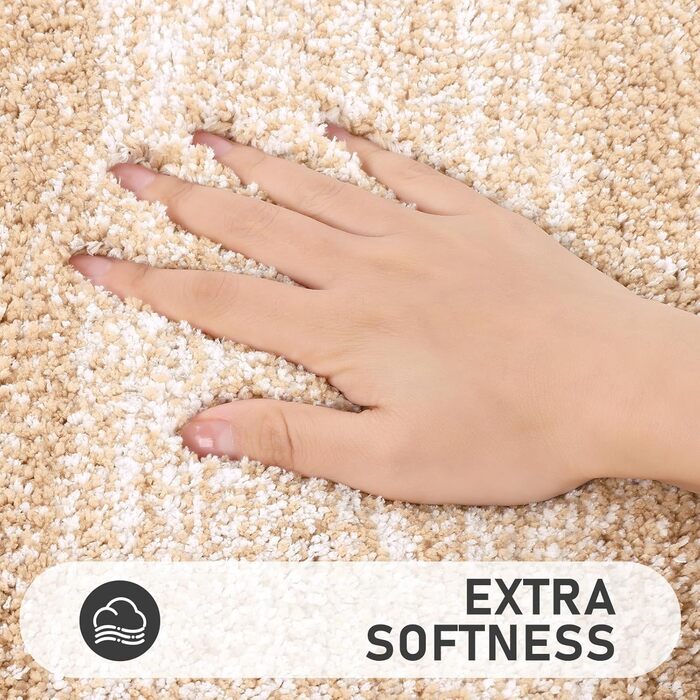 Набір килимків для ванної кімнати Bsmathom, 4 шт., з кришкою для унітазу, м'які, швидковисихаючі, нековзні, машинного прання, килимки з U-подібною контуром, килимок для унітазу, помаранчевий (Sunset Chevron) 18'x26'+18'x48'+U20'x24'+Cover19'x21'