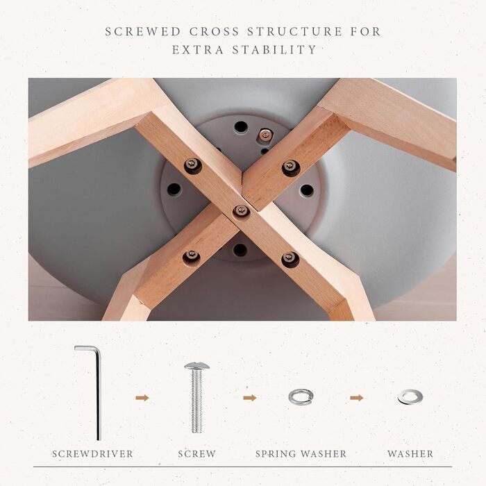 Набір обідніх стільців 6 шт., масивні дерев'яні ніжки, знімні подушки, кухонні стільці, сучасний дизайн (сірий)