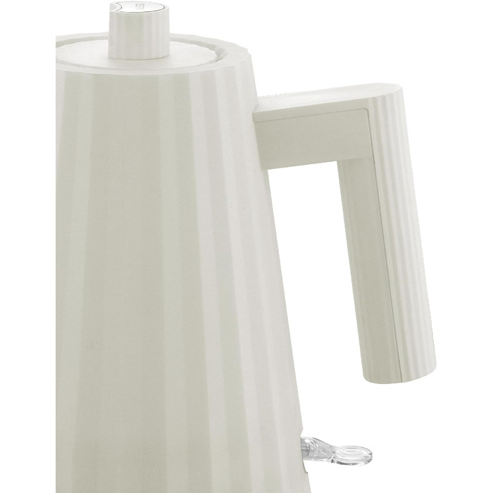 Електричний чайник Alessi Plissé MDL06/1WUK - 1 літр, білий, 2400W, з термопластичного матеріалу, штекер UK, 100 cl