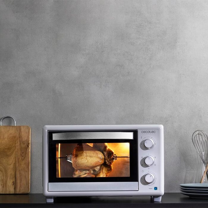 Мультиварка Cecotec Bake&Toast 1090 Black: 1000 Вт, таймер 60 хв, регулювання температури до 230ºC, 30 л, з деко, решіткою та щипцями