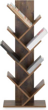 Стильна полиця IDIMEX Jules - дерев'яна полиця для книг та декору, з якісної ДСП, колір коричневий