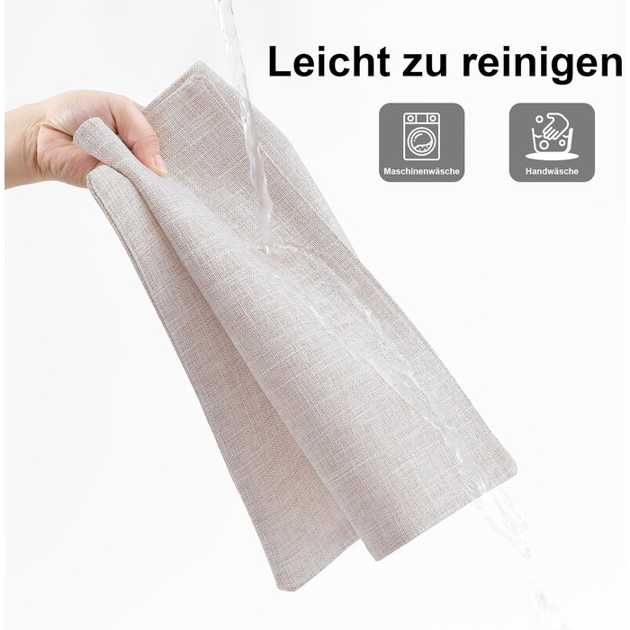 Набір тканинних серветок Homaxy 6 шт., бежеві, миючі, стійкі до нагрівання, антиковзаючі, двосторонні