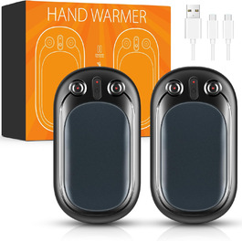 Електричні грілки для рук USB, перезаряджувані, набір 2 шт. - 12 годин роботи, для жінок та чоловіків, Raynaud, Outdoor, кемпінг, полювання, катання на лижах, гольф
