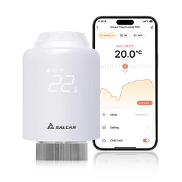 Розумний термостат для радіатора Salcar WiFi TRV603, сумісний з Alexa та Google Assistant, програмований, Tuya Smart, без шлюзу
