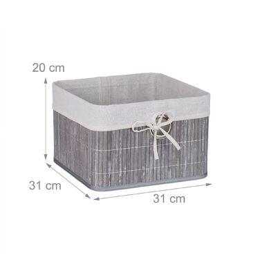 Набір кошиків для зберігання Relaxdays з бамбука