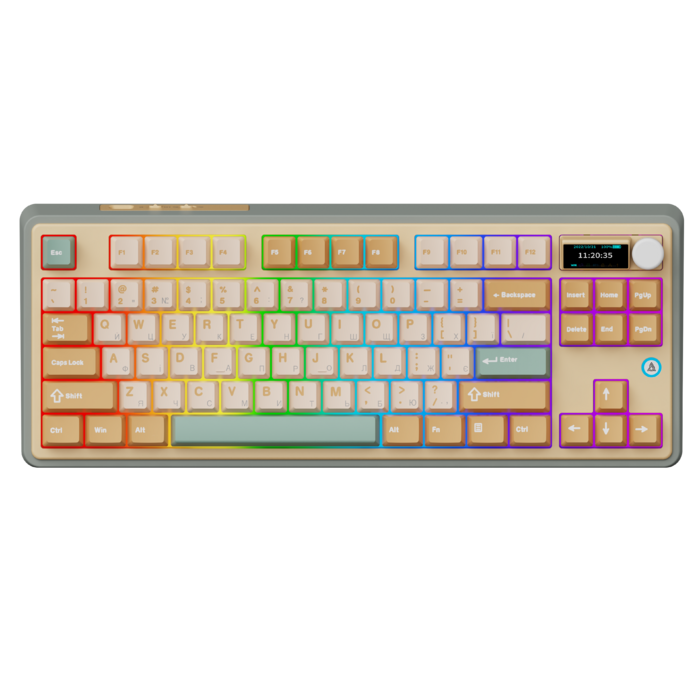 Бездротова механічна клавіатура Ajazz AK870 Jasmine Switch - Yellow (AK870-JS-YWG)