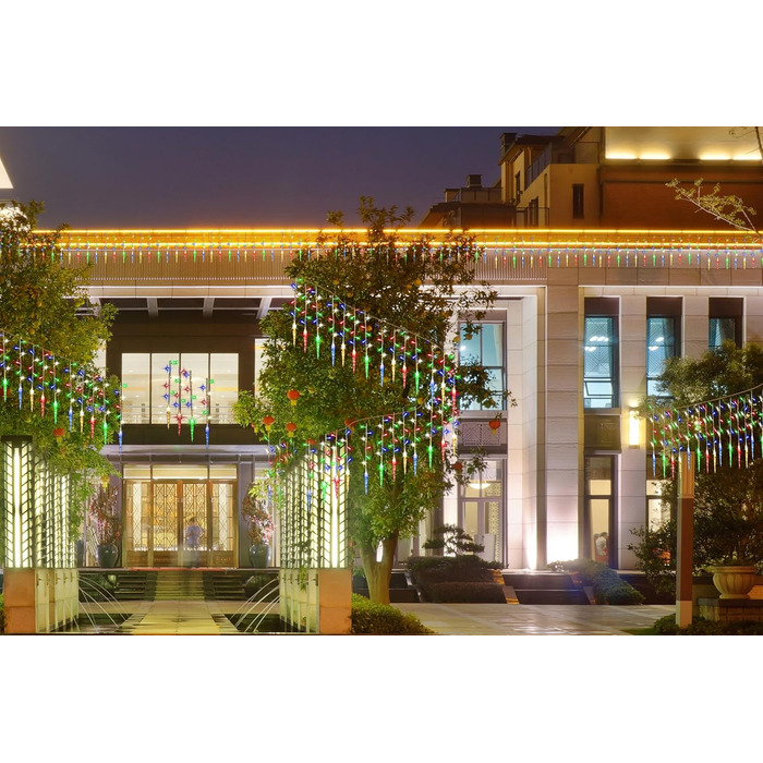 EASTERNSTAR Льодогенератор світлодіодна гірлянда 20м, 200 LED, тепле біле світло, водонепроникна, для декору саду, вечірки, весілля, Різдва