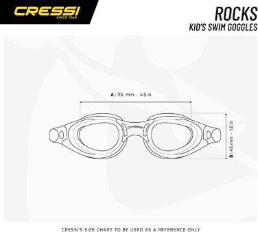 Спідниці Cressi, окуляри для плавання для дітей - 7/15 років-зроблено в Італії (білий / синій)