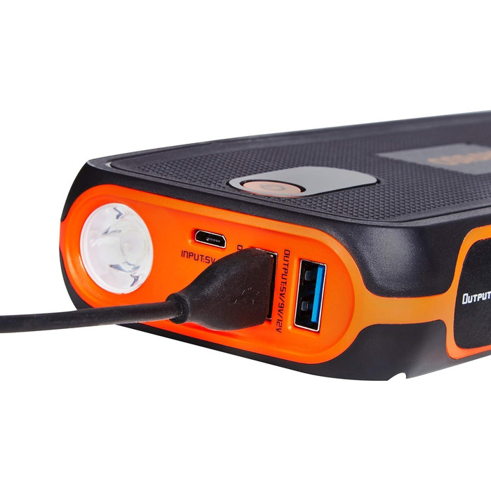 Osram BATTERYstart 400: Літієвий пусковий пристрій 2000A 12V з Powerbank для бензинових та дизельних двигунів (до 8L бензин, 4L дизель), 16800mAh