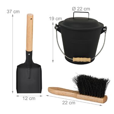 Відро для сміття Relaxdays з мітлою та совкою