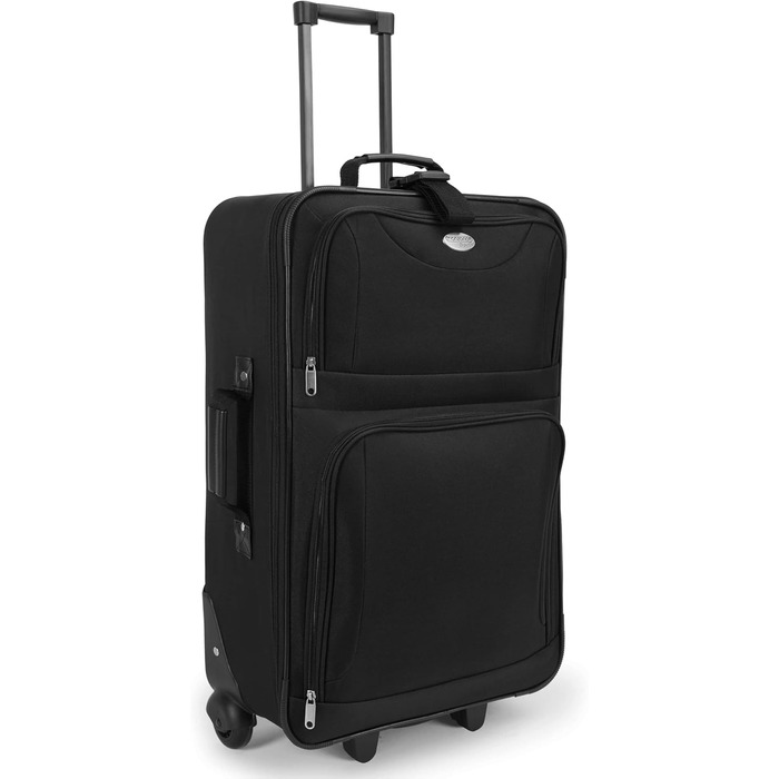 Набір валіз MONZANA® з телескопічним ручками, роликами та культурою, чорний