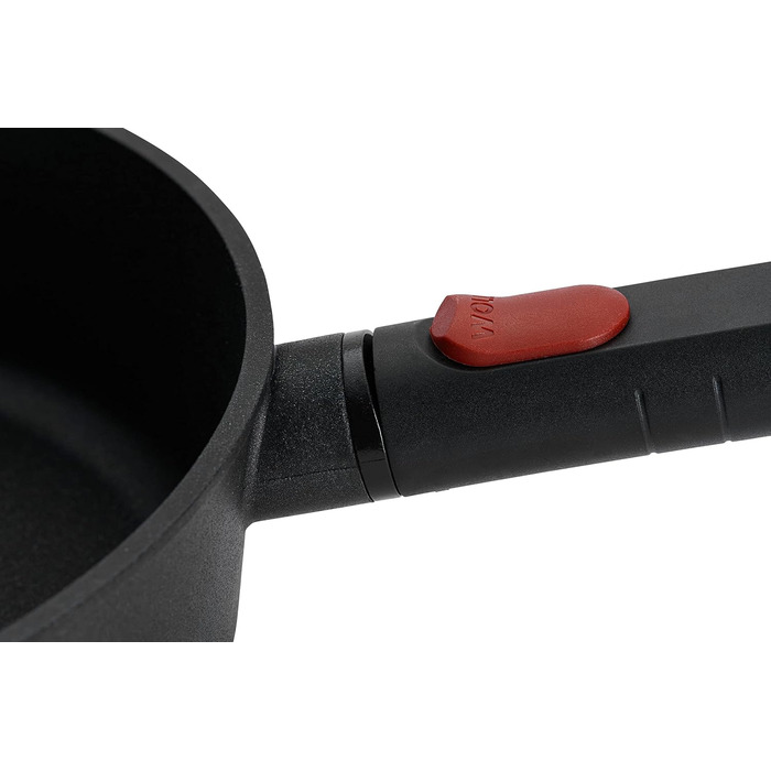 Чавунна сковорода Woll Eco Logic QXR з високим бортиком - індуктивна -, Ø 28 см, висота 7 см, зі знімною ручкою - Підходить для всіх типів плит, без PFAS, лита алюмінієва, безпечна для духовки, чорна