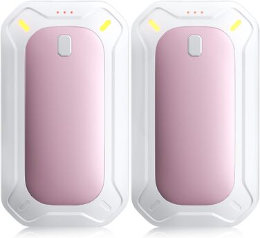 Електричні грілки для рук ColdSky (2 шт), рожеві - багаторазові, портативні, до 12 годин нагріву