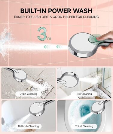 Фільтр для душу SunCleanse з ручним душем, 9 режимів, чорний (хром)