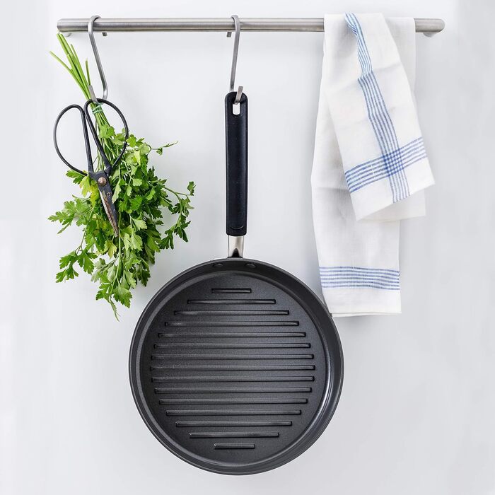 GreenPan Levels сковороди з антипригарним покриттям, 26см та 30см, без PFAS, сковорода-гриль 28см сіра