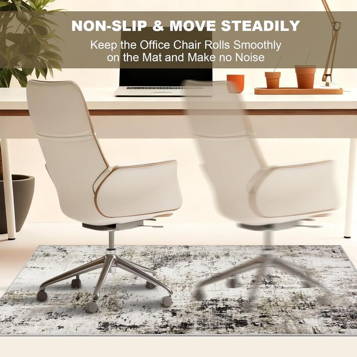 Килимок для підлоги під стілець для твердої підлоги Бохо, килимок під стіл для твердої підлоги, антиковзний килимок для офісного стільця (90x120 см, Тауп)