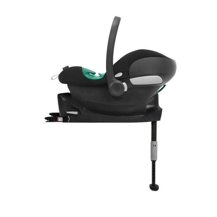 Дитяче автокрісло CYBEX Silver Aton B2 i-Size, з вкладишем для новонароджених, сумісне з SensorSafe, від народження до приблизно 24 місяців, макс. 13 кг, (з базою, вулкан чорний)