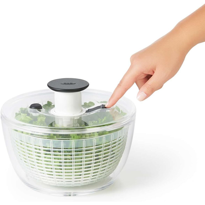 OXO Good Grips Салатниця-віджимник з ситом та кришкою, зелена – для сушіння салату