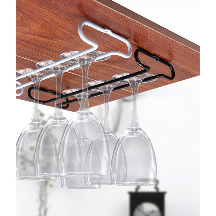 Набір підставок для келихів GeLive, 2 шт., чорний: органайзер для кухні та бару