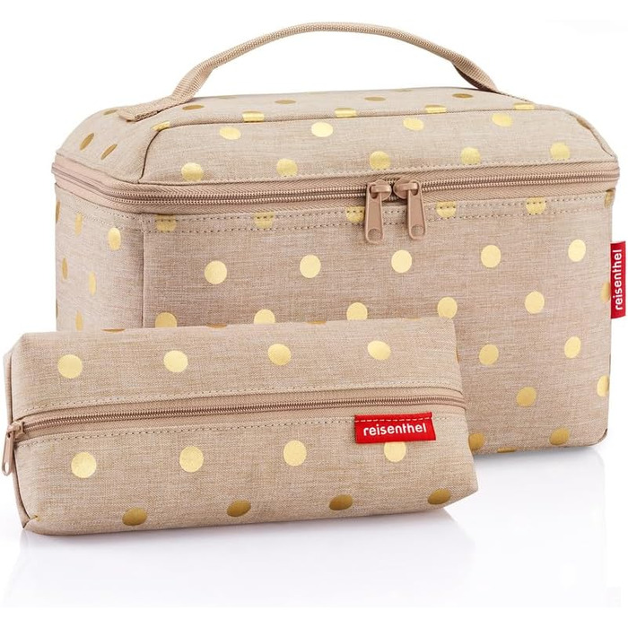 Набір Reisenthel Beautycase: косметичка та сумка-органайзер (Metallic Dots Coffee)