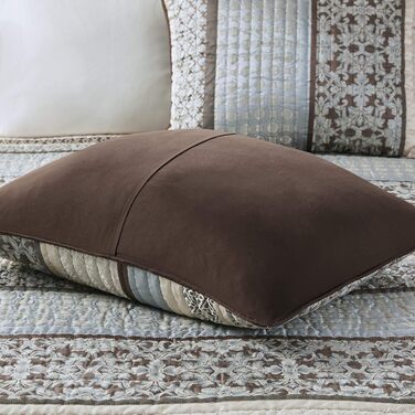 Комплект постільної білизни Madison Park Quilt Luxe Jacquard, оверсайз King, Прінстон, червоний/синій, 5 предметів